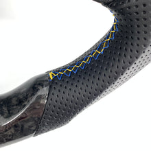 Load image into Gallery viewer, CCexcellent For S80 2007-2008 Volvo carbon fiber steering wheel with blue&amp;yellow stitching
