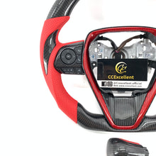 Load image into Gallery viewer, CCExcellent For Toyota 8th gen Camry SE/XSE/LE/XLE/TRD /Avalon 2018-2022 Carbon Fiber Steering Wheel With flat top and flat bottom shape
