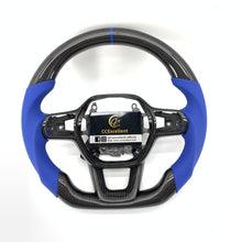 Load image into Gallery viewer, CCexcellent For 11th Gen/2022-2023 Honda Civic carbon fiber steering wheel with perforated leather sides
