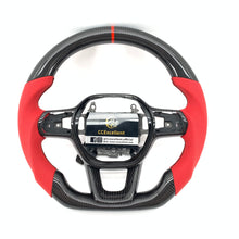 Load image into Gallery viewer, CCexcellent For 11th Gen/2022-2023 Honda Civic carbon fiber steering wheel with red perforated leather
