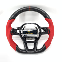 Load image into Gallery viewer, CCexcellent For 11th Gen/2022-2023 Honda Civic carbon fiber steering wheel with red perforated leather sides
