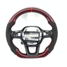 Load image into Gallery viewer, CCexcellent For 11th Gen/2022-2023 Honda Civic carbon fiber steering wheel with red stitching
