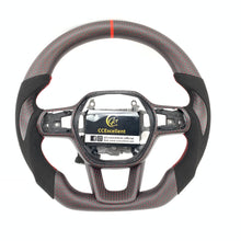 Load image into Gallery viewer, CCexcellent For 11th Gen/2022-2023 Honda Civic carbon fiber steering wheel with matte red top&amp;trims
