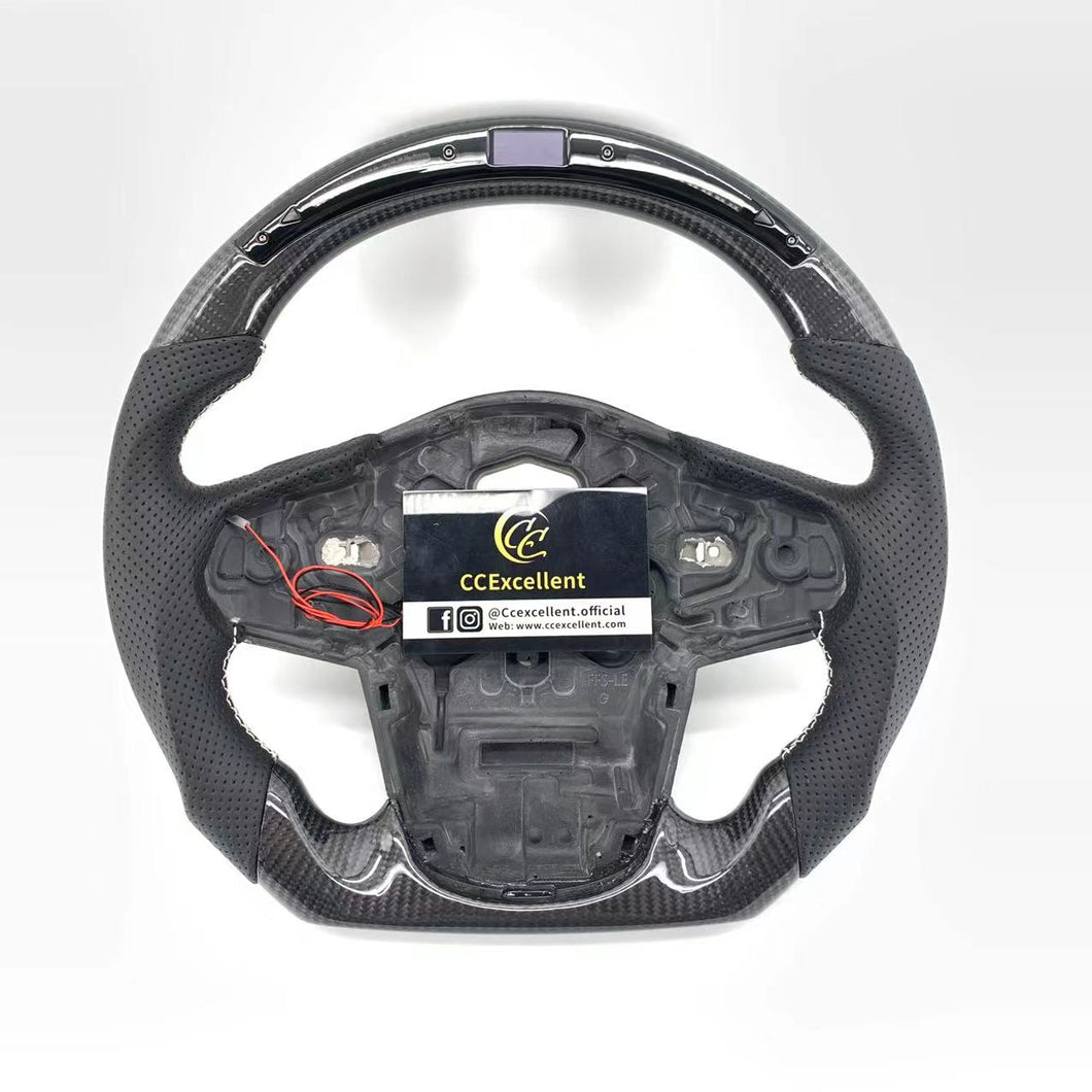 CCexcellent For Toyota Supra A90 carbon fiber steering wheel with perforated leather