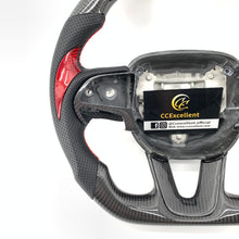 Load image into Gallery viewer, CCexcellent For 2015-2021 Dodge Challenger/hellcat/charger/durango carbon fiber steering wheel with red stripe line
