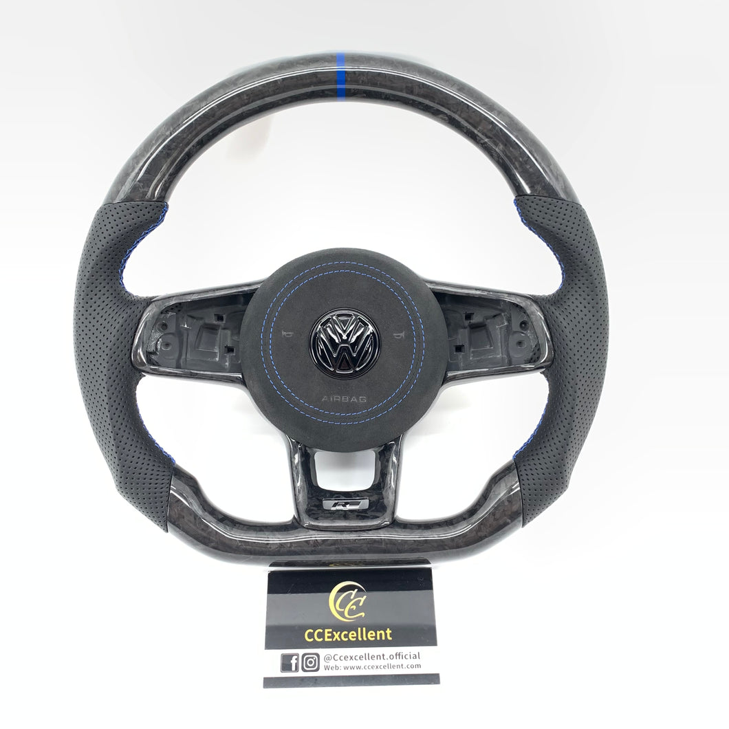 CCExcellent for Volkswagen Golf MK7 2015 2016 2017 2018 2019 carbon fiber steering wheel with airbag cover