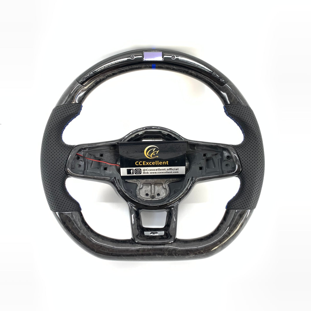 CCExcellent for Volkswagen MK7 GTI 2015 2016 2017 2018 2019 carbon fiber steering wheel with LED