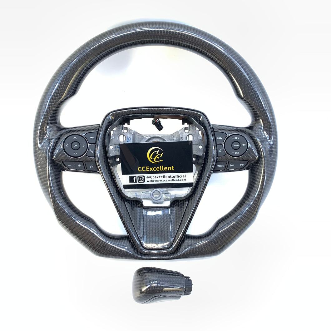 CCexcellent for Toyota 8th gen Camry se xse le xle 2018 2019 2020 2021 2022 carbon fiber steering wheel