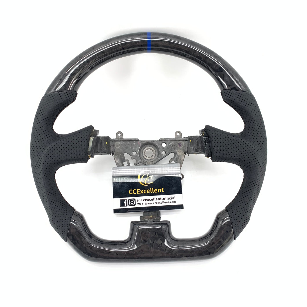 CCexcellent For 2003/2004/2005/2006/2007 Subaru wrx sti carbon fiber steering wheel with perforated leather sides