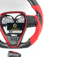 Load image into Gallery viewer, CCExcellent For Toyota 8th gen Camry SE/XSE/LE/XLE/TRD /Avalon 2018-2022 Carbon Fiber Steering Wheel With red stripe line
