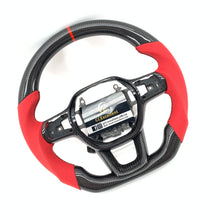 Load image into Gallery viewer, CCexcellent For 11th Gen/2022-2023 Honda Civic carbon fiber steering wheel with gloss red carbon fiber top&amp;bottom&amp;trims
