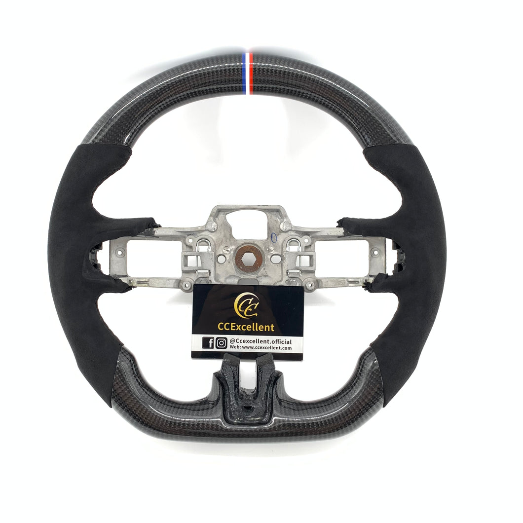 CCexcellent for Ford SHELBY GT350 2015 2016 2017 carbon fiber steering wheel with alcanrara