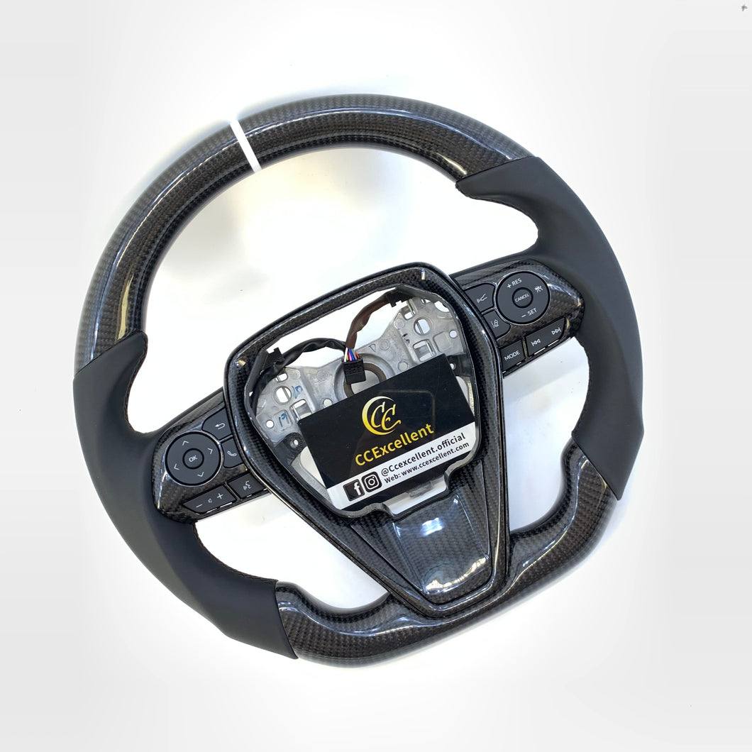 CCexcellent for Toyota 8th gen Camry se xse le xle 2018 2019 2020 2021 2022 carbon fiber steering wheel