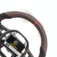 Load image into Gallery viewer, CCexcellent For 11th Gen/2022-2023 Honda Civic carbon fiber steering wheel with matte red wire carbon fiber thumbgrips
