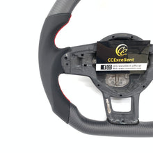 Load image into Gallery viewer, CCexcellent For 2015/2016/2017/2018/2019 Volkswagen MK7/MK7R/MK7GTI//GOLF MK7/GOLF7GIT carbon fiber steering wheel with smooth leather sides
