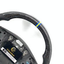 Load image into Gallery viewer, CCexcellent For S80 2007-2008 Volvo carbon fiber steering wheel with blue&amp;yellow stitching
