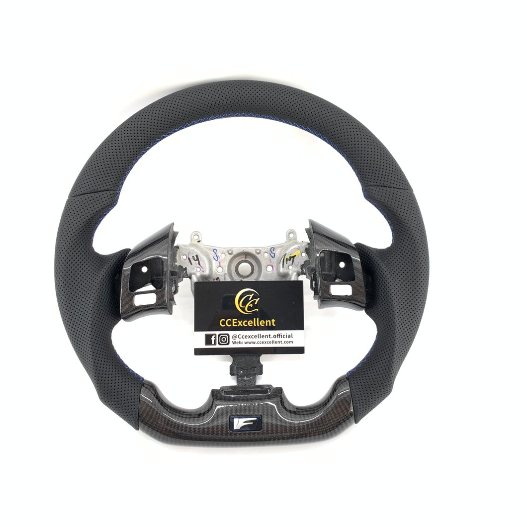 CCExcellent for Lexus IS250 /300 /350 2006-2013 carbon fiber steering wheel with black perforated leather