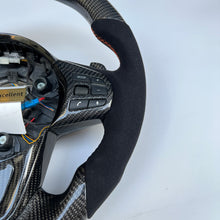 Load image into Gallery viewer, CCexcellent For Toyota Supra A90 carbon fiber steering wheel with gloss black forged carbon fiber with top&amp;bottom&amp;trim
