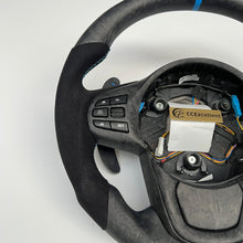 Load image into Gallery viewer, CCexcellent For Toyota Supra A90 carbon fiber steering wheel with round top，flat bottom
