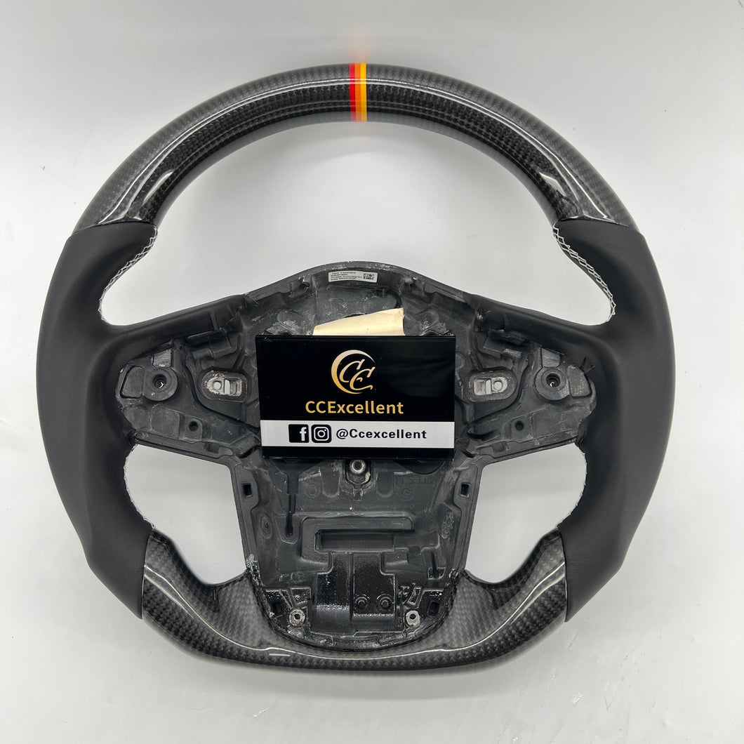 CCexcellent For Toyota Supra A90 carbon fiber steering wheel stitching