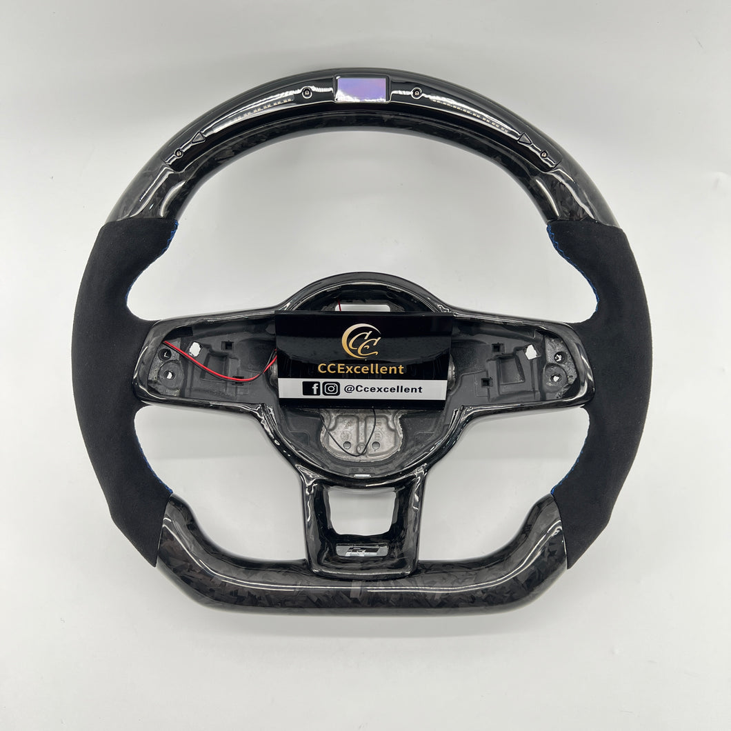 CCexcellent For 2015/2016/2017/2018/2019 Volkswagen MK7/MK7R/MK7GTI//GOLF MK7/GOLF7GIT carbon fiber steering wheel with alcantara sides