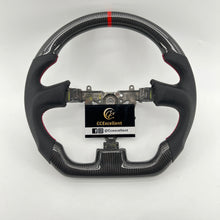 Load image into Gallery viewer, CCExcellent For 2003/2004/2005/2006/2007 Subaru wrx sti carbon fiber steering wheel with perforated leather sides
