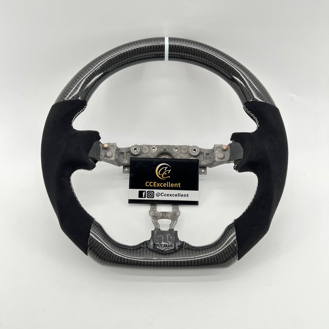 CCExcellent for Nissan 7th gen Maxima 2009-2014 carbon fiber steering wheel with alcantara