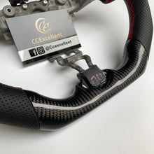 Load image into Gallery viewer, CCExcellent for Nissan Z34 carbon fiber steering wheel with black perforated leather
