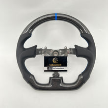 Load image into Gallery viewer, CCExcellent For 2003/2004/2005/2005/2007 Subaru wrx sti carbon fiber steering wheel with blue stripe
