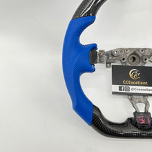 Load image into Gallery viewer, CCExcellent for Nissan note carbon fiber steering wheel with blue perforated leather
