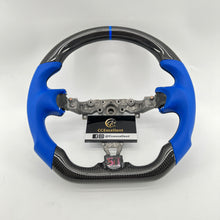 Load image into Gallery viewer, CCExcellent for Nissan note carbon fiber steering wheel with blue perforated leather
