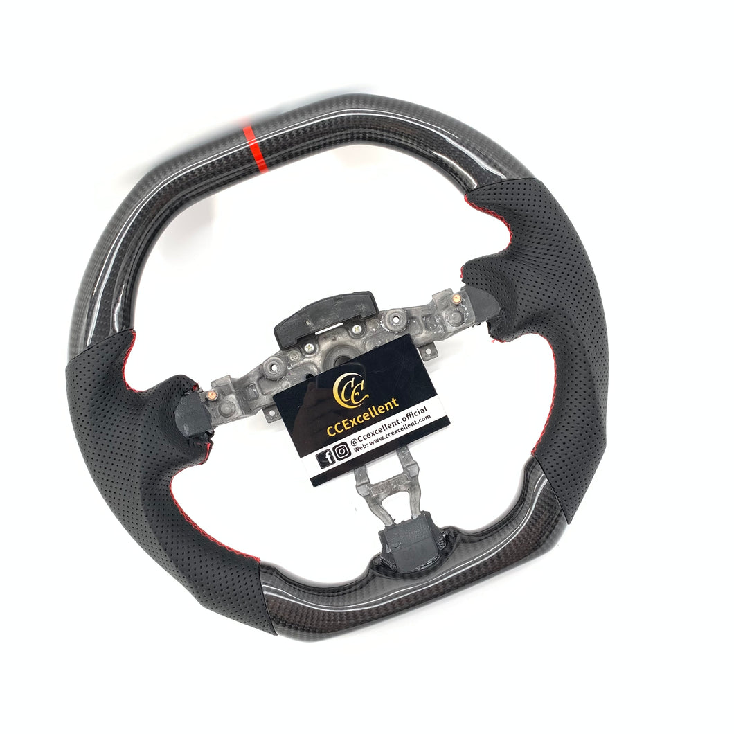 CCexcellent For Infiniti FX 2009-2017 Carbon Fiber Steering Wheel With red stripe line