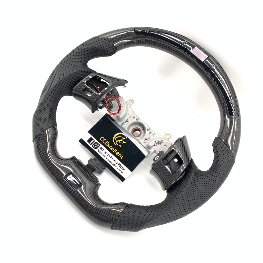 CCExcellent for Lexus IS250 /300 /350 2006-2013 carbon fiber steering wheel with LED