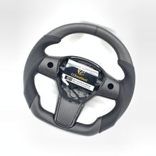 Load image into Gallery viewer, CCexcellent For 2017-2021 Tesla Model 3/Model Y Carbon Fiber Steering Wheel with black stripe line
