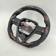 Load image into Gallery viewer, CCExcellent For Toyota 8th gen Camry SE/XSE/LE/XLE/TRD /Avalon 2018-2022 Carbon Fiber Steering Wheel With perforated leather and red stitching
