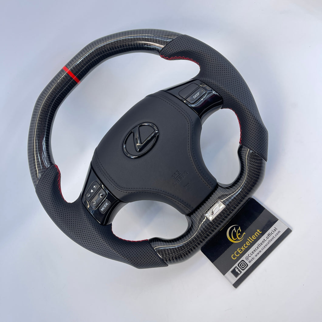 CCExcellent for Lexus IS250 /300 /350 2006-2013 carbon fiber steering wheel with  airbag cover