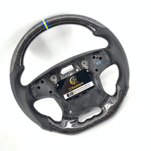 Load image into Gallery viewer, CCexcellent For S80 2007-2008 Volvo carbon fiber steering wheel with blue&amp;yellow stitching
