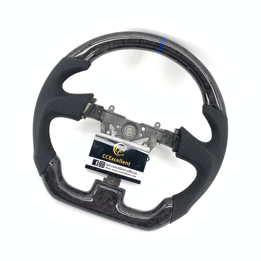 CCexcellent For 2003/2004/2005/2006/2007 Subaru wrx sti carbon fiber steering wheel with forged carbon fiber top&bottom