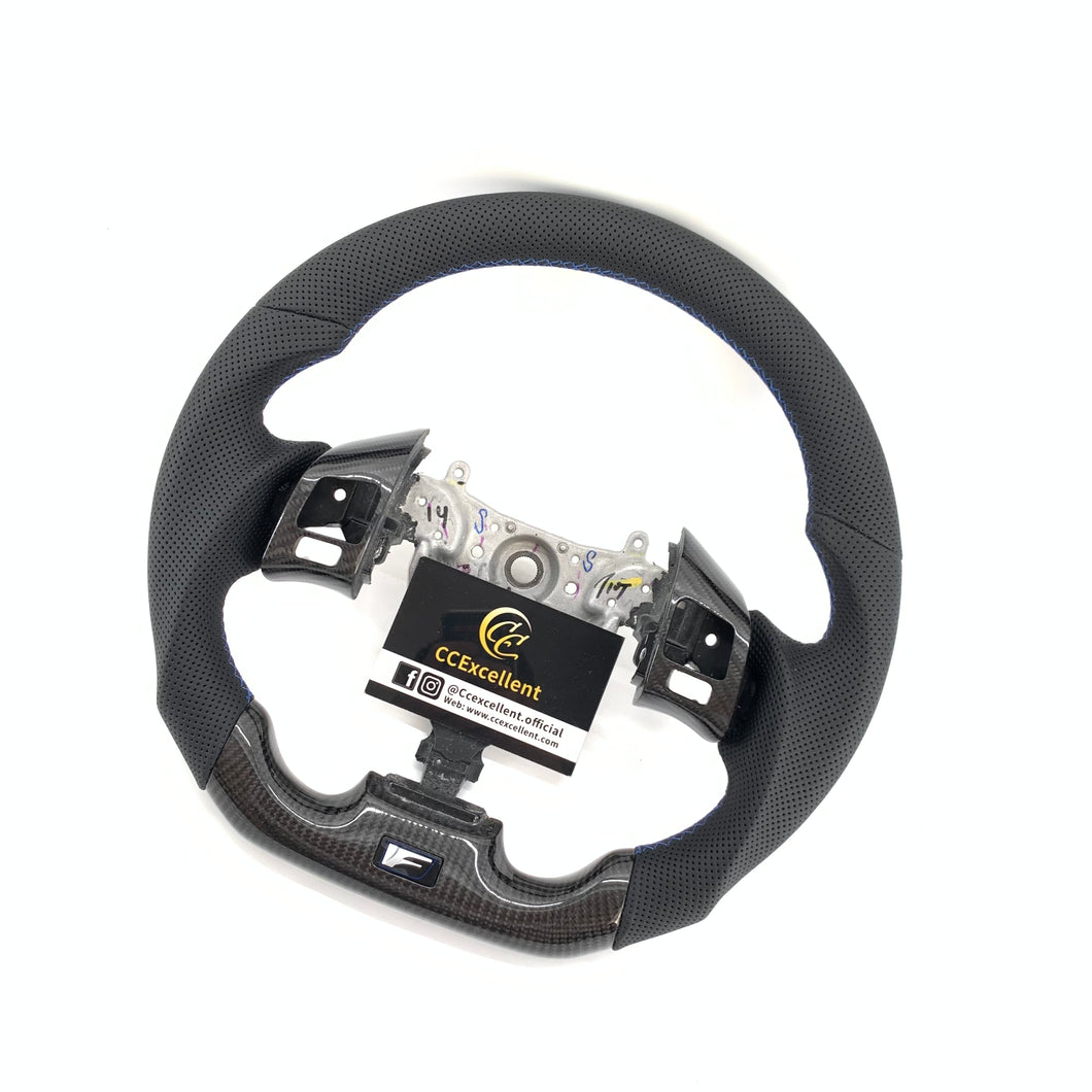 CCExcellent for Lexus IS250 /300 /350 2006-2013 carbon fiber steering wheel with a printing logo