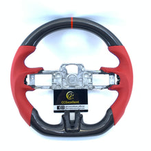 Load image into Gallery viewer, CCexcellent for Ford Mustang 2015 2016 2017carbon fiber steering wheel  with red smooth leather
