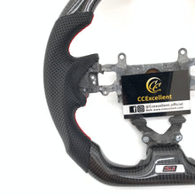 Load image into Gallery viewer, CCexcellent for Honda FK2 carbon fiber steering wheel with black perforated leather
