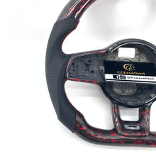 Load image into Gallery viewer, CCexcellent For 2015/2016/2017/2018/2019 Volkswagen MK7/MK7R/MK7GTI//GOLF MK7/GOLF7GIT carbon fiber steering wheel with perforated leather sides
