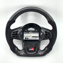 Load image into Gallery viewer, CCexcellent For Toyota Supra A90 carbon fiber steering wheel with alcantara sides
