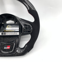 Load image into Gallery viewer, CCexcellent For Toyota Supra A90 carbon fiber steering wheel with alcantara sides
