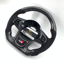 Load image into Gallery viewer, CCexcellent For Toyota Supra A90 carbon fiber steering wheel with gloss black forged carbon fiber with round top，flat bottom
