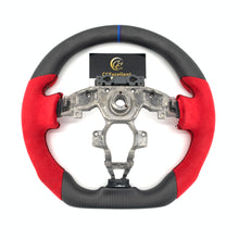 Load image into Gallery viewer, CCExcellent for Nissan Z34 carbon fiber steering wheel with red perforated leather
