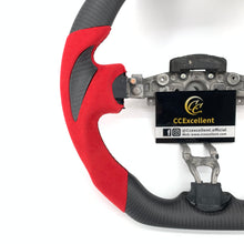 Load image into Gallery viewer, CCExcellent for Nissan Z34 carbon fiber steering wheel with red perforated leather
