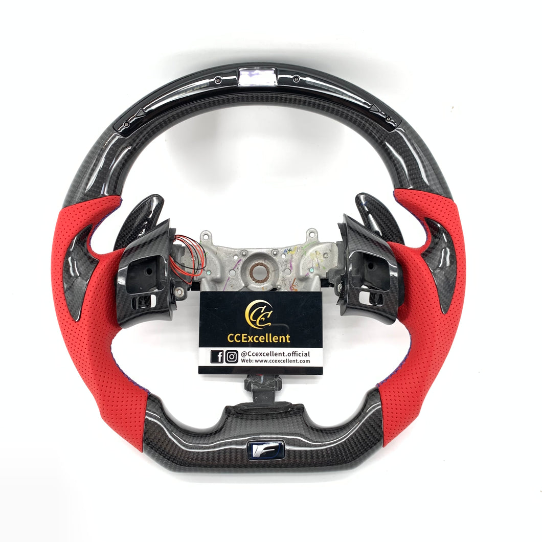 CCExcellent for Lexus F sport 2006-2013  carbon fiber steering wheel with carbon thumbgrips