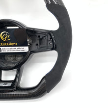 Load image into Gallery viewer, CCExcellent For 2015/2016/2017/2018/2019 Volkswagen mk7/mk7R/mk7GTI/Glof mk7/Golf7 GTI carbon fiber steering wheel with gloss black carbon fiber top&amp;bottom
