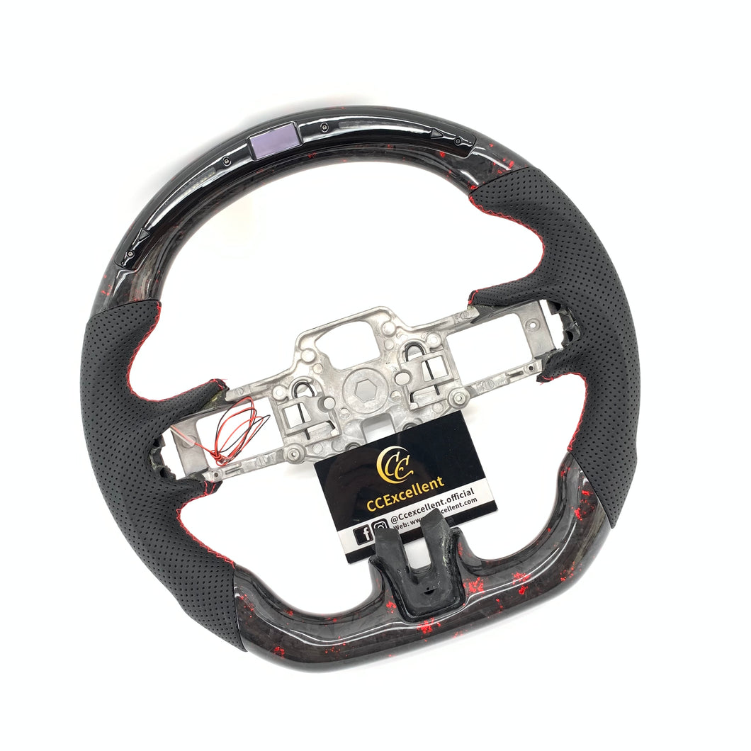 CCexcellent for Ford Mustang 2018 2019 2021 2022 carbon fiber steering wheel with LED